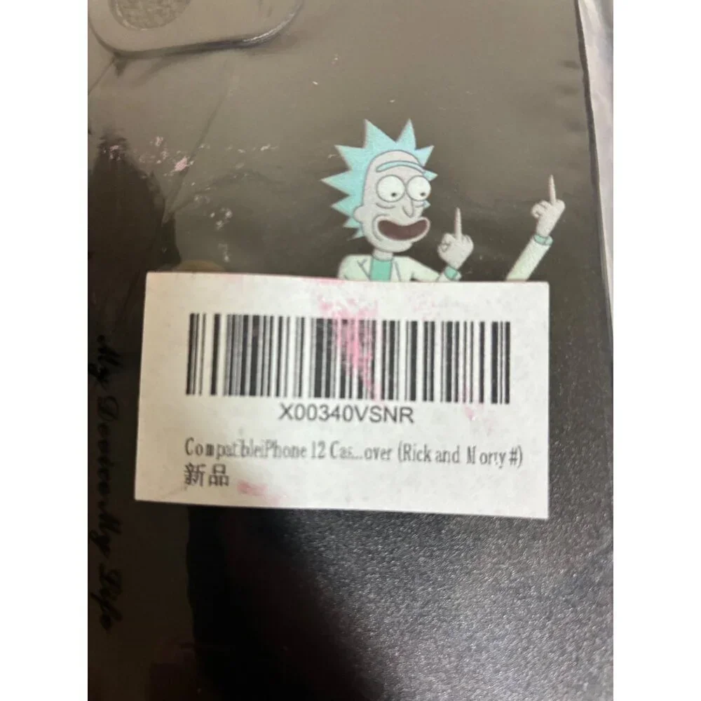 Rick & Morty Cell Phone Case For iPhone 12 Black BC10